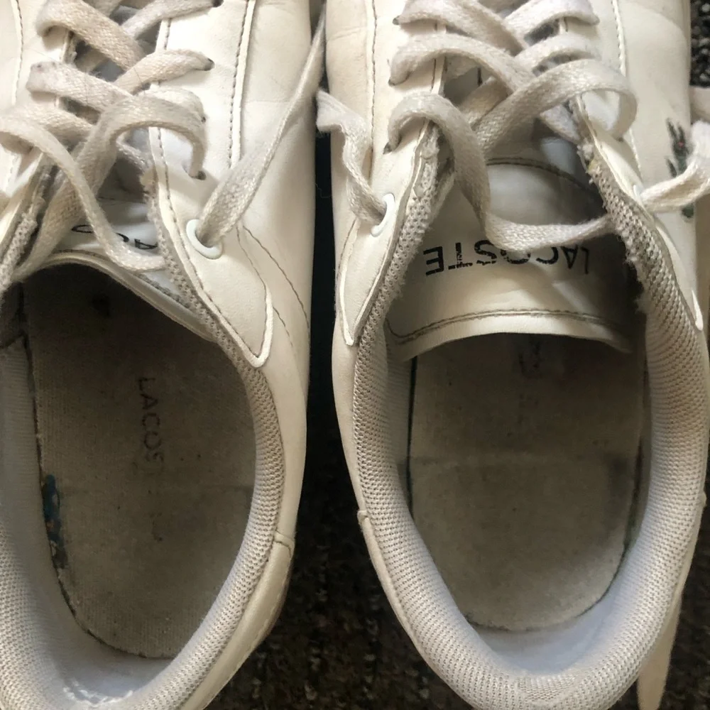 Lacoste Kids' White Sneakers Size 4 Euro 35.5 - Picture 10 of 12